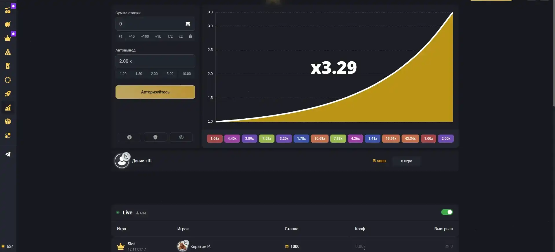 Интерфейс игрового зала Twin Casino с множеством слотов